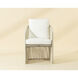 Allariz Greige / Stinson White Outdoor Dining Armchair